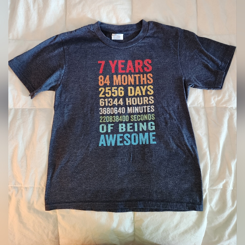 7 yr old birthday tshirt